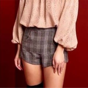 Stone Cold Fox Wool Plaid Shorts